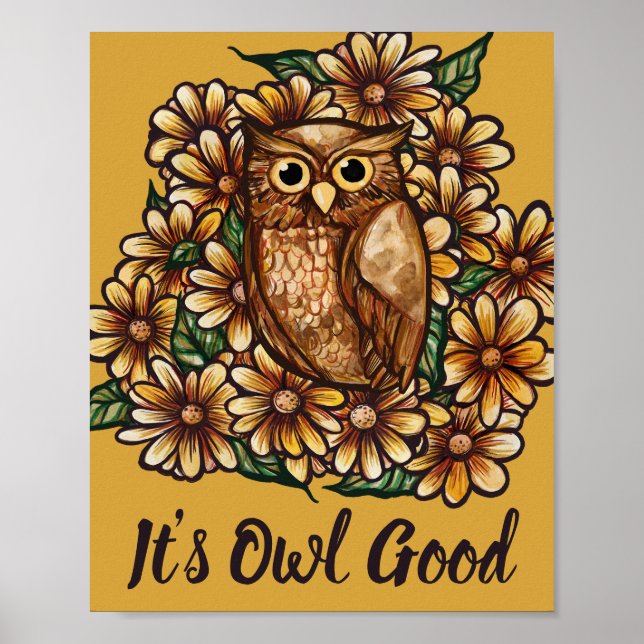 Poster Owl daisies (Frente)