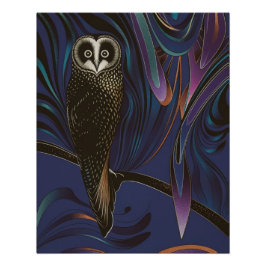 Pôster Owl Design Poster Wall Art Psychedelia