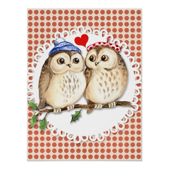 Pôster Owl Love (Frente)