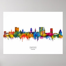 Poster Oxford England Skyline