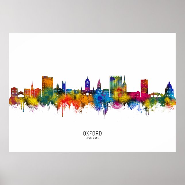 Poster Oxford England Skyline (Frente)