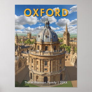 Poster Oxford, Inglaterra - Radcliffe Camera Retro Viagem