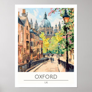 Poster Oxford Reino Unido Arte Ilustração Viagem