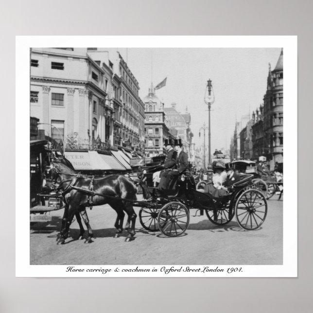 Pôster Oxford Street London 1904, Inglaterra Reino Unido (Frente)