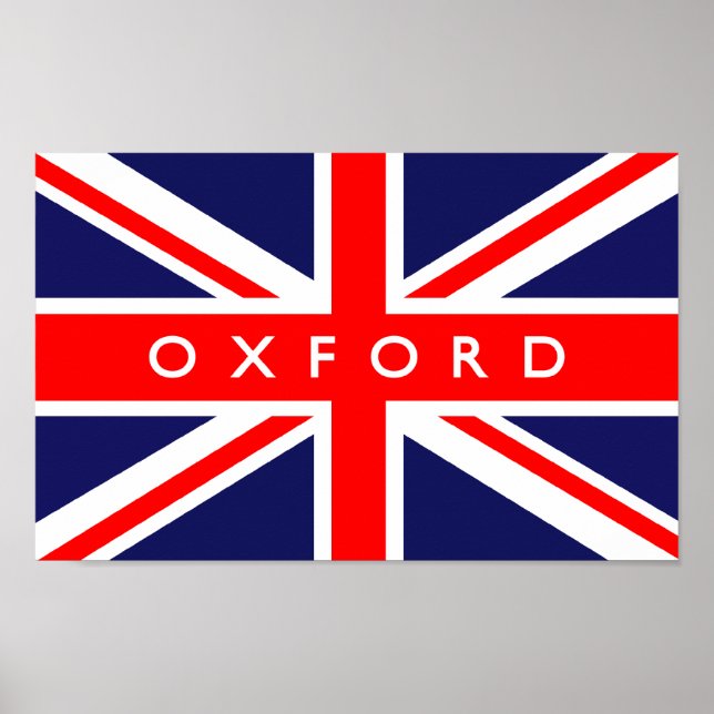 Poster Oxford UK Flag (Frente)
