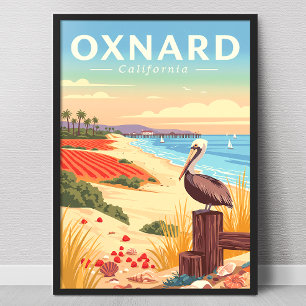 Poster Oxnard Califórnia Antiga