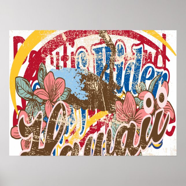 Pôster Oxygentees Vintage Surf (Frente)