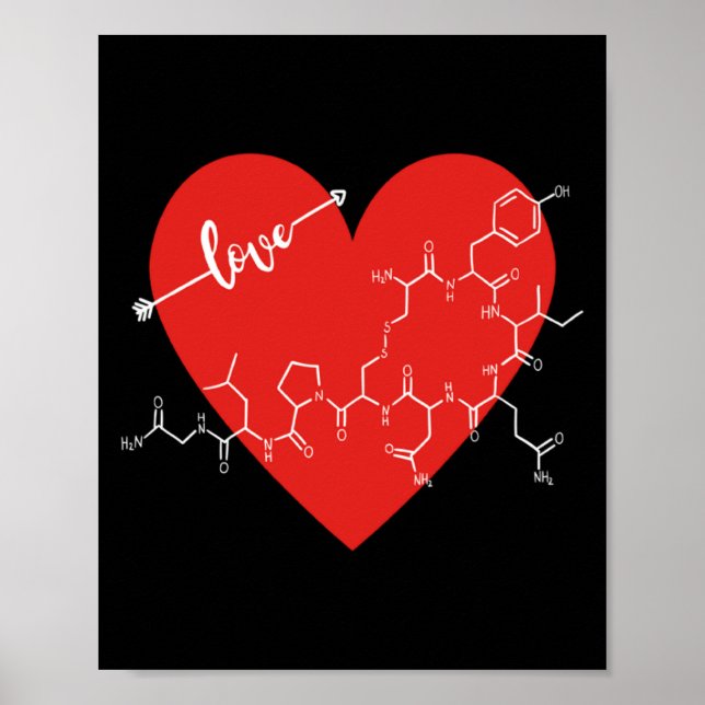 Poster Oxytocin Love Hormone Valentines Day Love Hormone  (Frente)