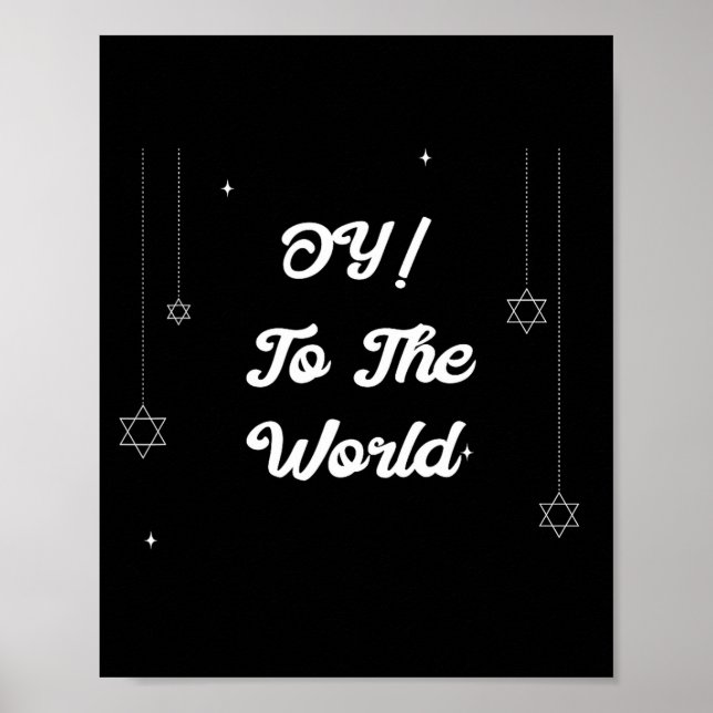 Poster Oy! To The World Funny Hannukah Gift  (Frente)
