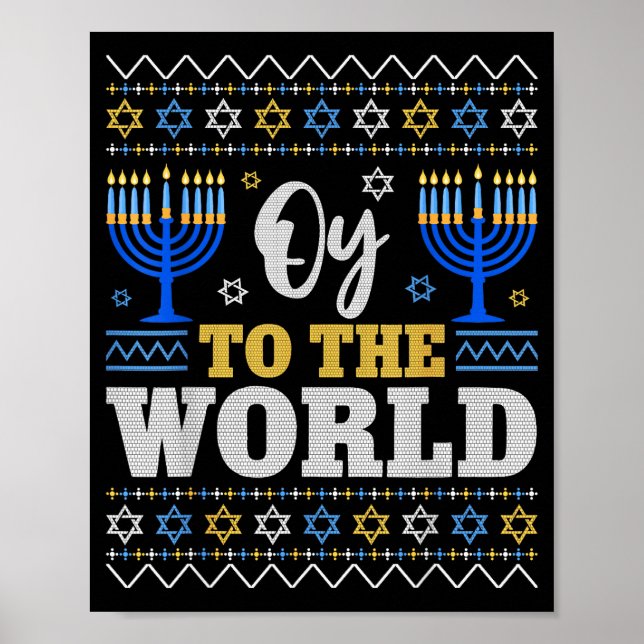 Poster Oy To The World Hanukkah Humor For Families And Fr (Frente)
