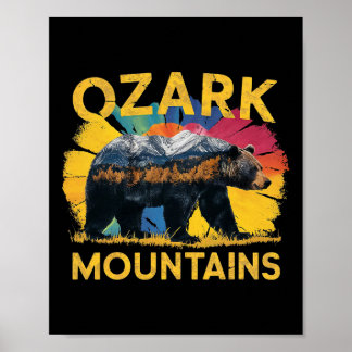 Poster Ozark Mounts Arkansas Bear Nature Hiking Campin