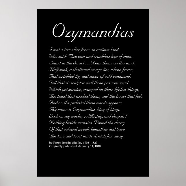 Poster Ozymandias (Frente)