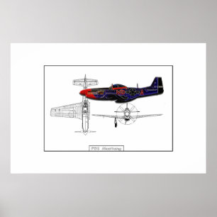 Poster P51 Mustang 01