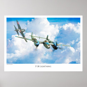 Poster P-38 Relâmpago