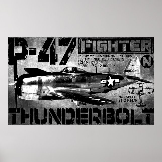 Pôster P-47 Thunderbolt (Frente)