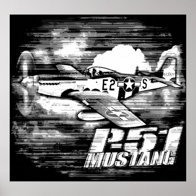 Poster P-51 Mustang (Frente)