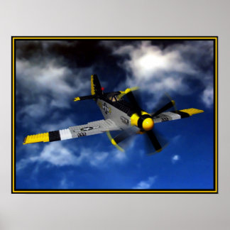 Poster P 51 Mustang