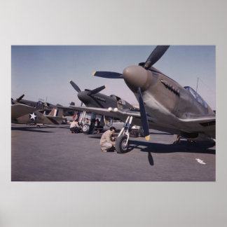 Poster P-51 Mustang Inglewood 1942 | Cartaz de Foto Antig