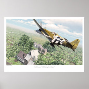 Poster P-51B Mustang 'Berlin Express', na América do Nort