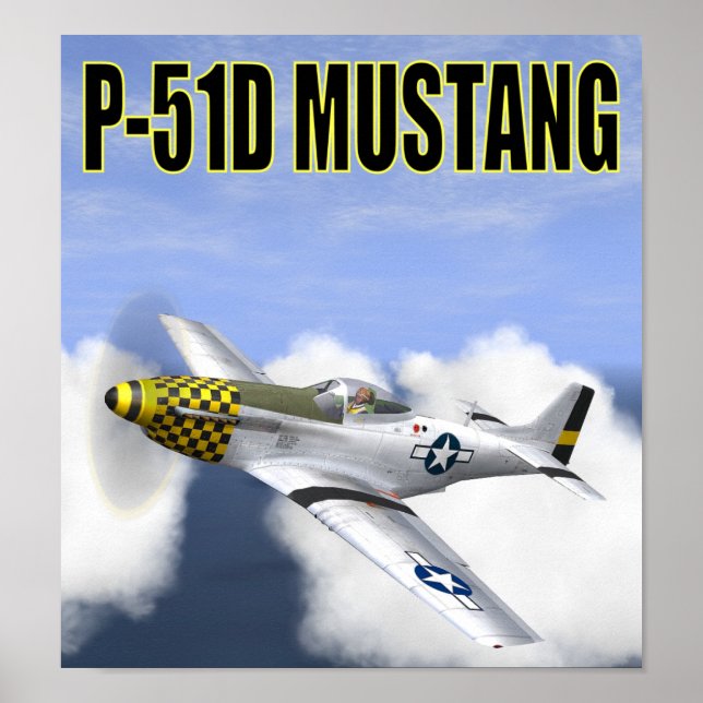 Poster P-51D MUSTANG (Frente)