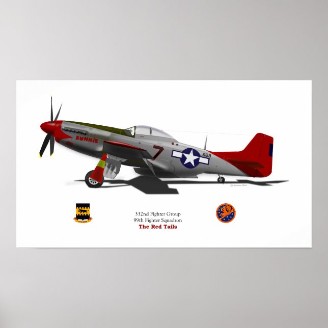 Pôster P-51Dtuskegee (Frente)