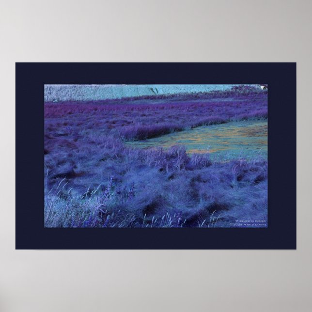 Pôster P Abaixo em Indigo (Frente)