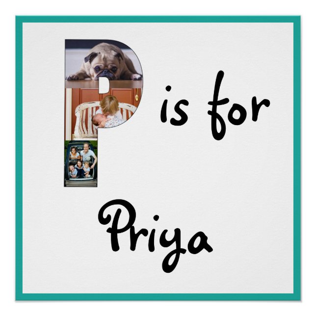 Pôster P é para o nome (Frente)