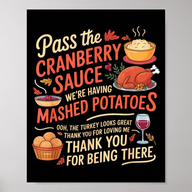 Poster P The Cranberry Sauce Funny Thanksgiving  (Frente)