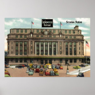 Poster Pa de Scranton do depósito de Lackawanna