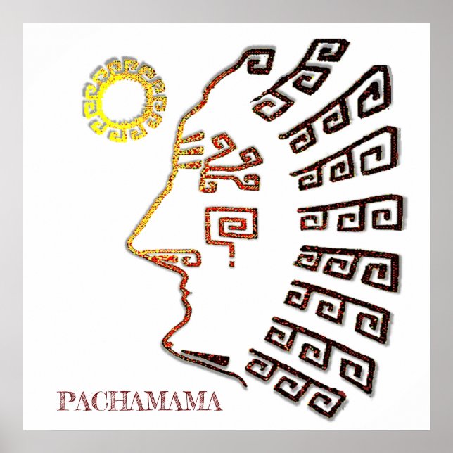 Poster Pachamama Machu_Picchu Silhouette (Frente)