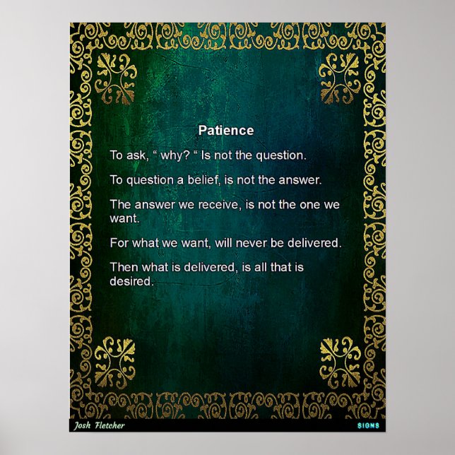 Poster Paciência (Frente)