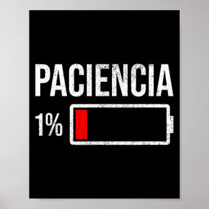Poster Paciência 1 Paciência Em 1 Bateria Baixa Humor Div