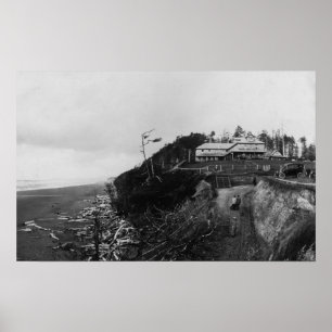 Pôster Pacific Beach, WA - Pacific Beach Hotel and Old