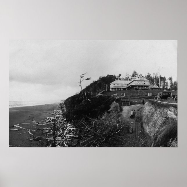 Pôster Pacific Beach, WA - Pacific Beach Hotel and Old (Frente)