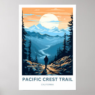 Poster Pacific Crest Trail Viagem da Califórnia