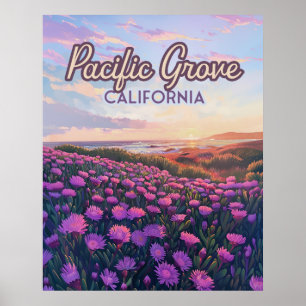 Poster Pacific Grove Califórnia Monterey Mágico Roxo