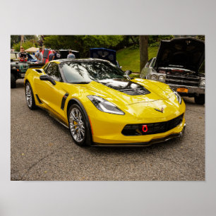Poster Pacote amarelo Chevrolet Corvette de C7 z07