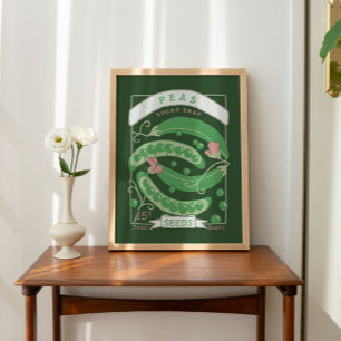 Poster Pacote De Sementes De Ervilha De Enxofre De Açúcar