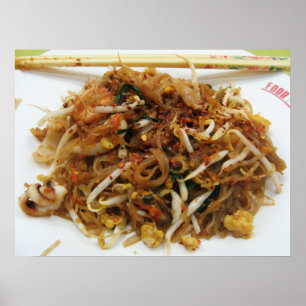 Poster Pad Thai [ผัดไทย] Comida de Rua da Tailândia
