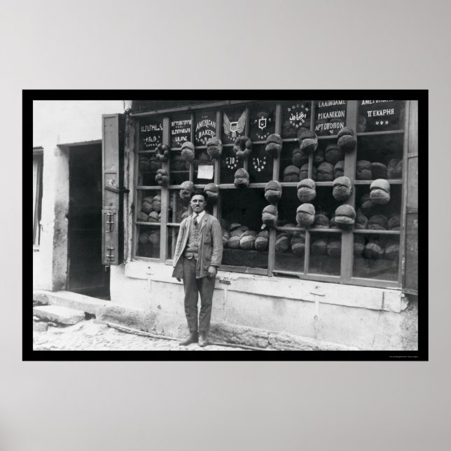 Poster Padaria Americana em Istambul, Turquia 1922 (Frente)