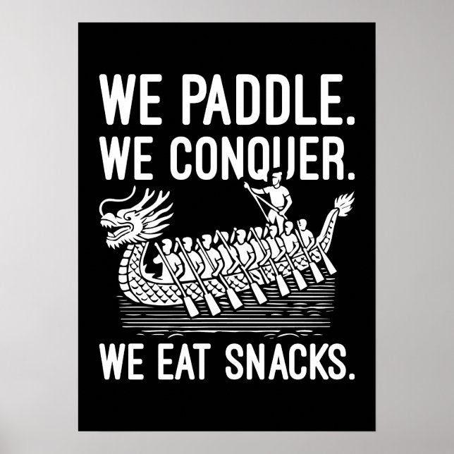 Poster Paddle, Conquiste, Coma Snacks - Barco Dragão Engr (Frente)