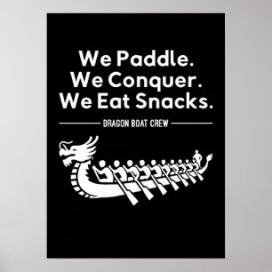 Poster Paddle, Conquiste, Coma Snacks - Barco Dragão Engr