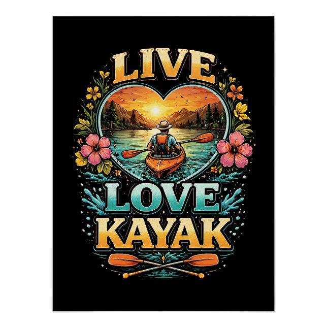 Pôster Paddle Into the Sunset (Frente)