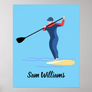 Poster Paddleboard em pé
