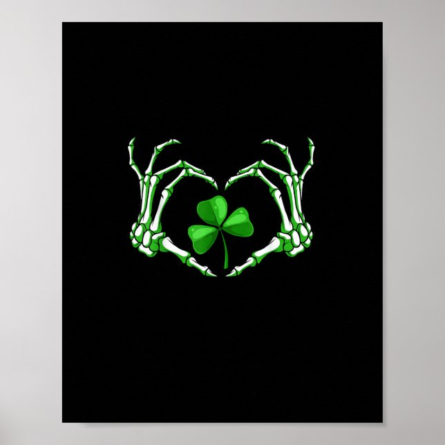 Poster Paddy de Dia de São Patrício de Shamrock para o co (Frente)