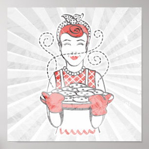 Poster padeiro da dona de casa