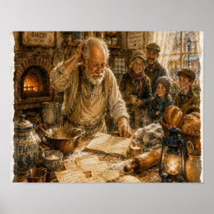 Poster Padeiro Que Esqueceu Sua Própria Receita, Placa RH