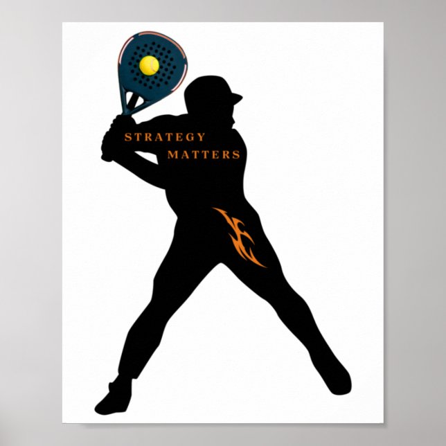 Poster Padel - Estratégia S Sticker (Frente)