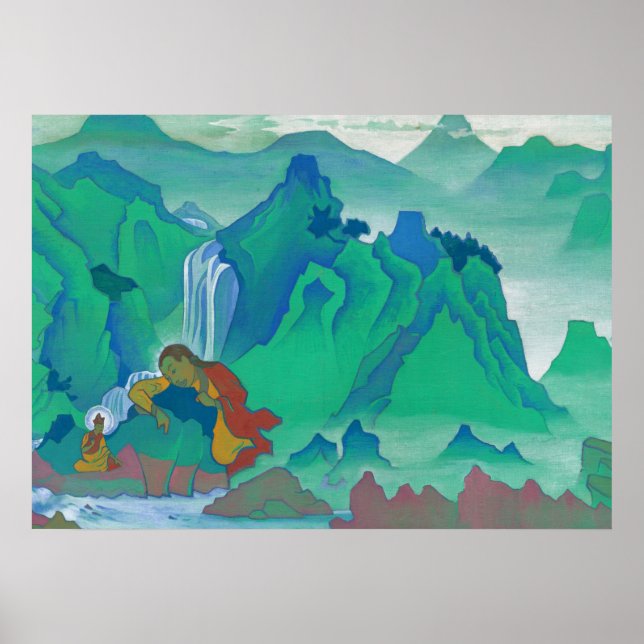 Poster Padma Sambhava, 1924, por Nicholas Roerich (Frente)