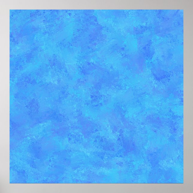 Poster Padrão Abstrato Azul (Frente)